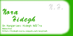 nora hidegh business card